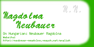 magdolna neubauer business card